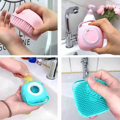 Silicone Body Shower Brush with Liquid Soap Dispenser β 2-in-1 Bath & Body Scrubber