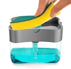 2-in-1 Soap Dispenser with Sponge Holder for Kitchen Sink