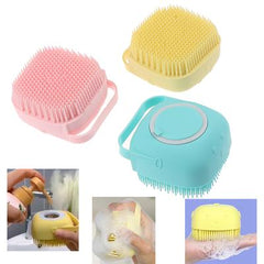 Silicone Body Shower Brush with Liquid Soap Dispenser β 2-in-1 Bath & Body Scrubber