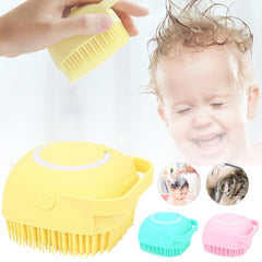 Silicone Body Shower Brush with Liquid Soap Dispenser β 2-in-1 Bath & Body Scrubber