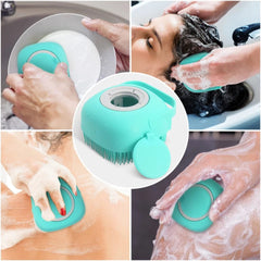Silicone Body Shower Brush with Liquid Soap Dispenser β 2-in-1 Bath & Body Scrubber