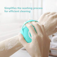 Silicone Body Shower Brush with Liquid Soap Dispenser β 2-in-1 Bath & Body Scrubber
