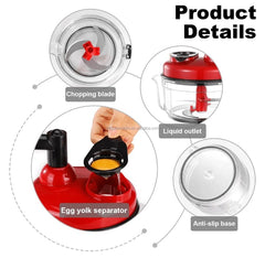 Manual Vegetable Chopper with Pull Handle | Multifunction Quick Onion & Salad Chopper