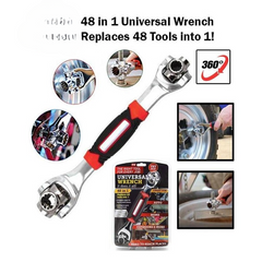 48-in-1 Universal Multi-Function Wrench | 360° Rotary Adjustable Spanner for Nuts & Bolts