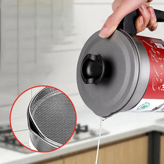 Kitchen Oil Filter Pot 1.4L | Reusable Cooking Oil Strainer & Storage Container