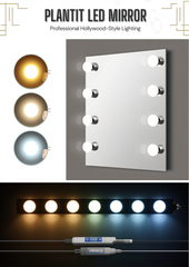 10-Bulb LED Vanity Mirror Light Kit | 3 Light Modes, USB Powered