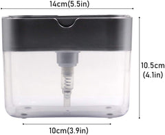 2-in-1 Soap Dispenser with Sponge Holder for Kitchen Sink