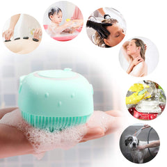 Silicone Body Shower Brush with Liquid Soap Dispenser – 2-in-1 Bath & Body Scrubber