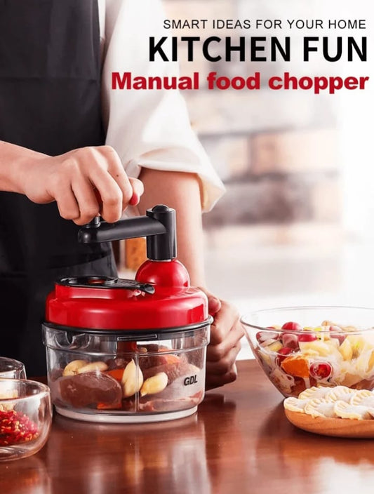 Manual Vegetable Chopper with Pull Handle | Multifunction Quick Onion & Salad Chopper