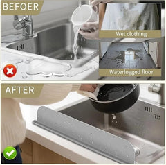 Silicone Sink Splash Guard & Water Stopper for Kitchen and Bathroom