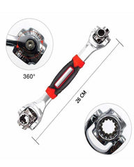 48-in-1 Universal Multi-Function Wrench | 360° Rotary Adjustable Spanner for Nuts & Bolts
