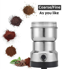 Mini Electric Spice & Coffee Grinder | Stainless Steel Grinder for Coffee Beans, Masala & Spices