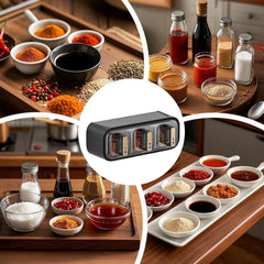 Wall Mounted Spice Rack | Transparent Seasoning & Condiment Storage Box