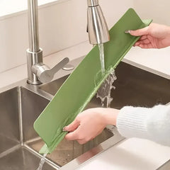Silicone Sink Splash Guard & Water Stopper for Kitchen and Bathroom