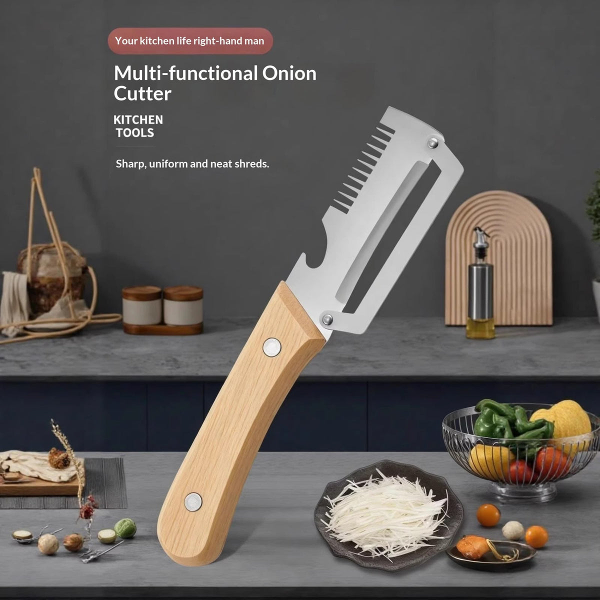 3 In 1 Peeler Knife Stainless Steel - Kitchen Tool Designed For Food Preparation And Daily Cooking Routine