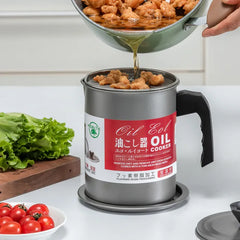 Kitchen Oil Filter Pot 1.4L | Reusable Cooking Oil Strainer & Storage Container