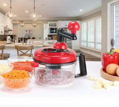 Manual Vegetable Chopper with Pull Handle | Multifunction Quick Onion & Salad Chopper